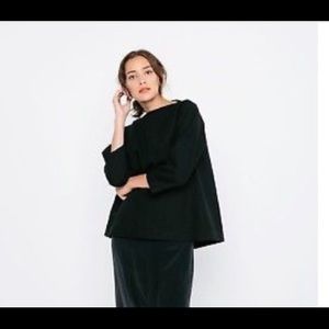 Elizabeth Suzann Eva Top Black Cotton Canvas